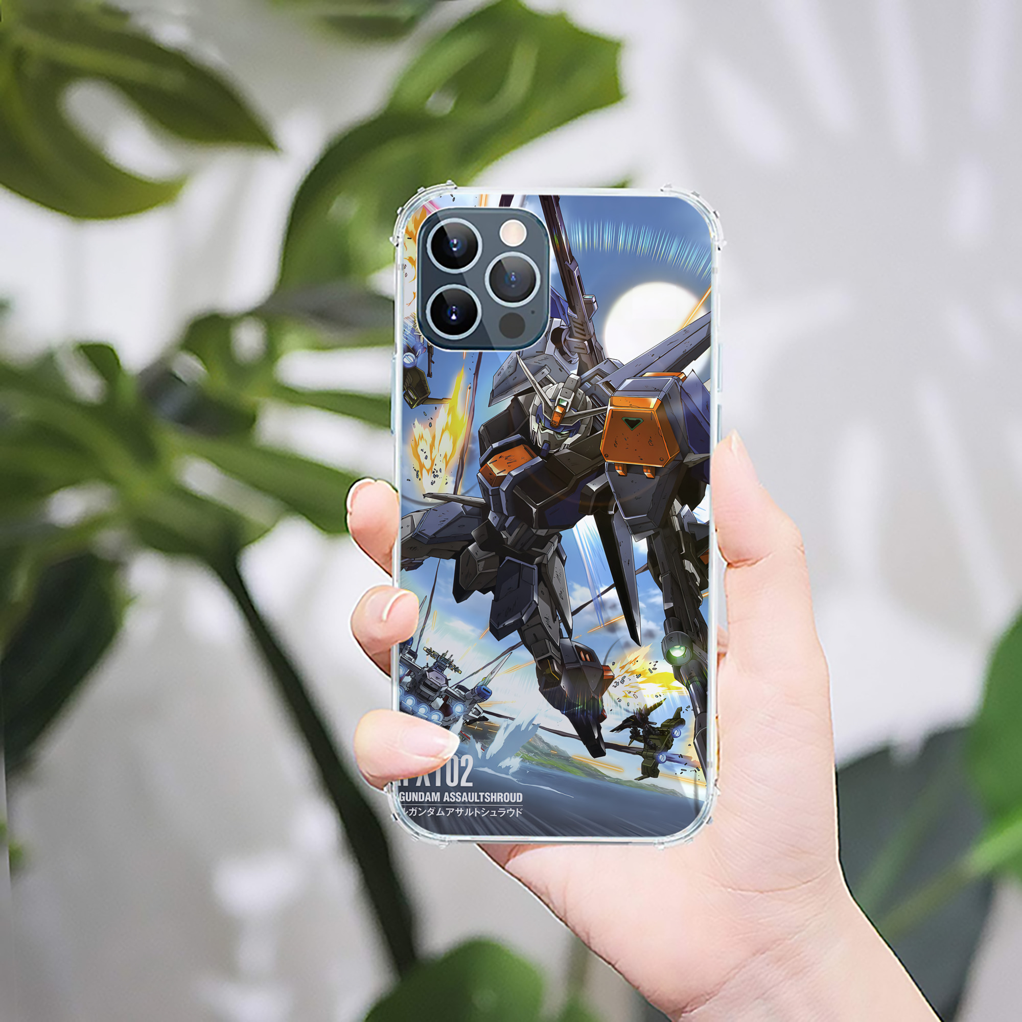 （画像用） 機動戦士ガンダム Mobile Suit Gundam 【iPhone 12シリーズ対応】透明スマホケース（クリアソフトケース）